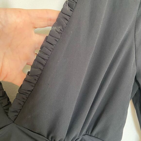 Tiger Mist Magnolia Ruched Bodycon Mini Dress Black Small - Picture 5 of 10